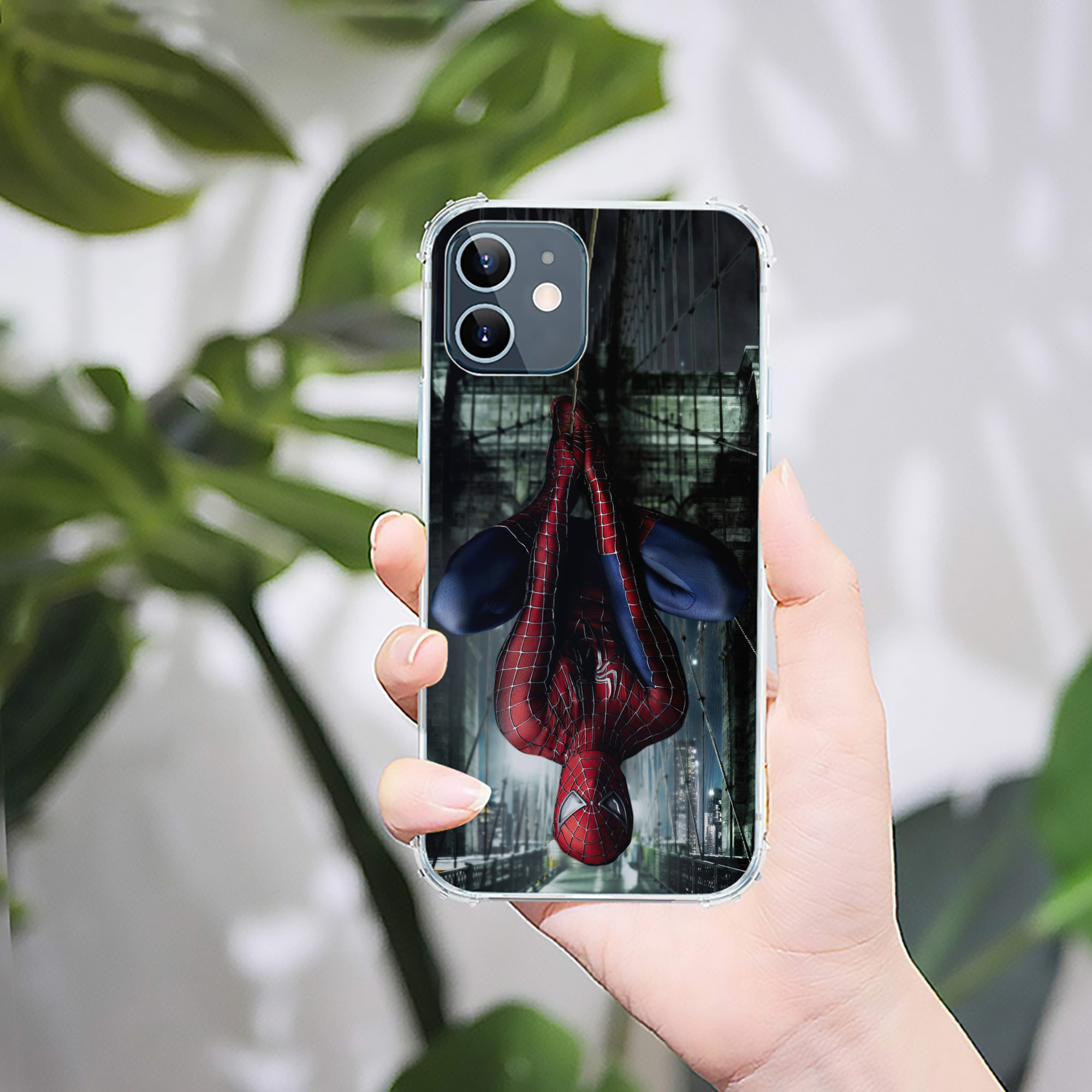 （画像用） Spider Man スパイダーマン 【iPhone 12シリーズ対応】透明スマホケース（クリアソフトケース）